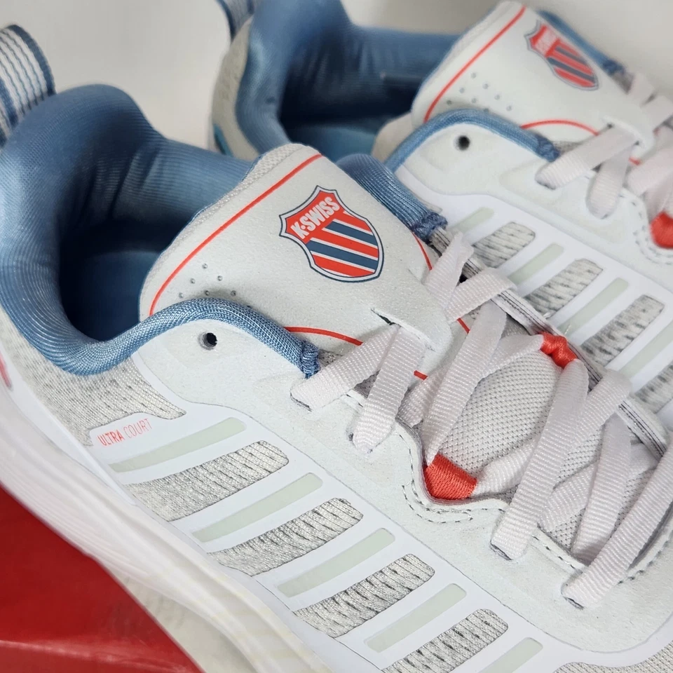 Size 9.5 - K-SWISS Ultra Court Pickleball - White /Faded Denim / Dubarry - Women - Image 3 of 4