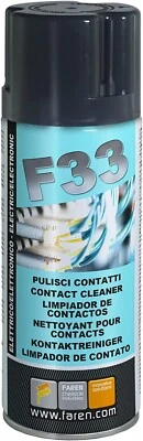 Faren -F33-Pulitore Contatti, Spray Sgrassante Ideale per Motori Elettrici-400ml