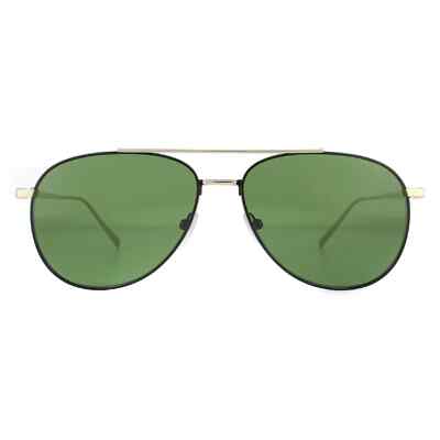 Salvatore Ferragamo Gold Metal Frame Sunglasses with Green Gradient Lenses Ferragamo Salvatore Ferragamo Green Gradient Oval Ladies  main image 4