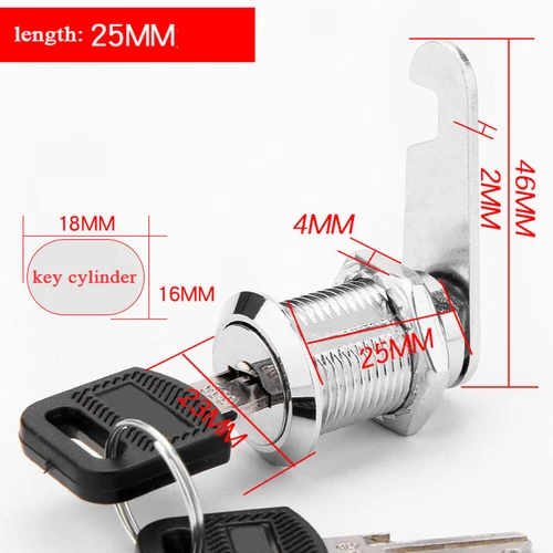 16–30 Mm Nockenschloss Für Tür Schublade Schrank Briefkasten Schließfach DE NEU - Bild 17 von 33