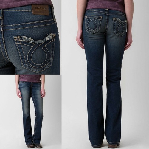 Liv Dark Embroidered Bootcut Jeans 25R 