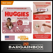 Nourish Scented Baby Wipes - 10 Packs of Gentle, Plant-Based Care 560 Total 
