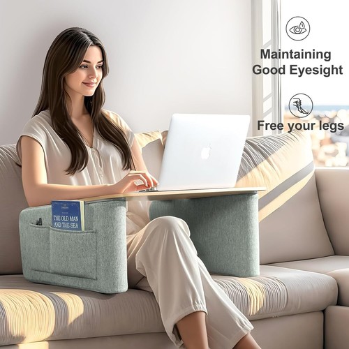 Lap Desk with Arm Rests, Laptop Desk for Bed, Working Reading in Bed, Couch, ... - Afbeelding 5 van 8