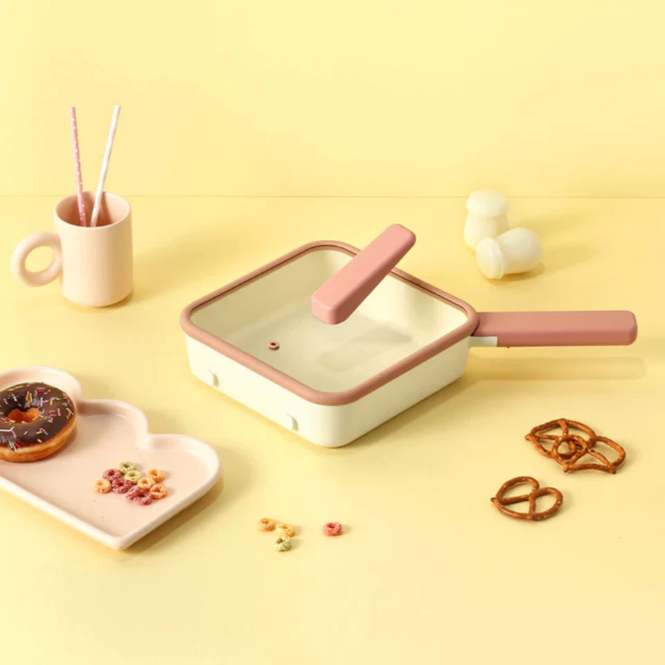 Neoflam Pippi 8.3" Cuadrado Antiadherente Compacto Multi Sartén con Vidrio Foto 2 de 4