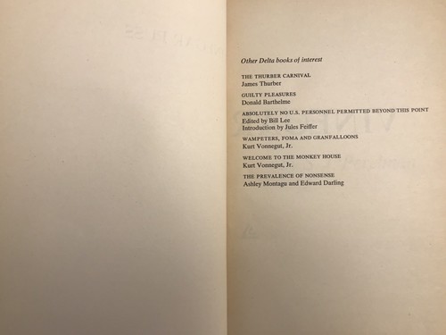 Vinegar Puss by S.J. Perelman Vintage 1975 Paperback Lollapalooza Delta - Imagen 5 de 11