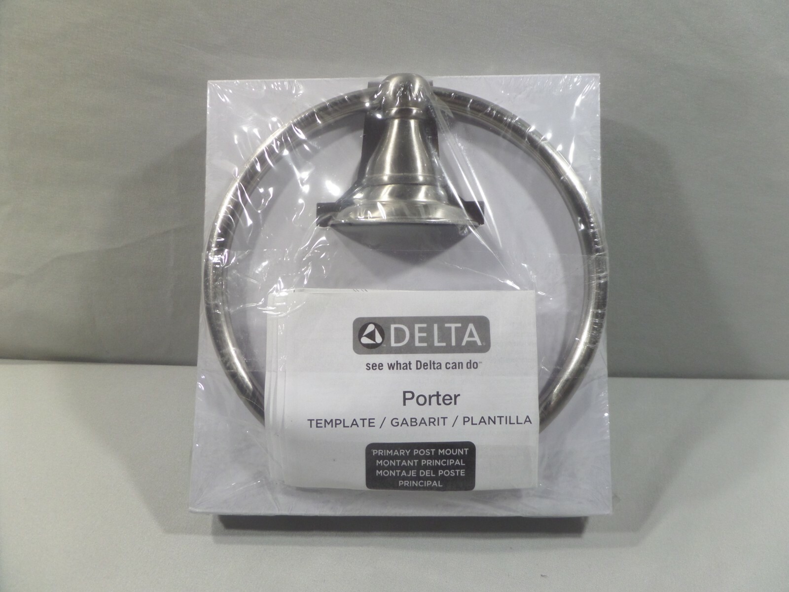 Delta Porter Towel Ring In Brushed Nickel Model PTR46BN eBay
