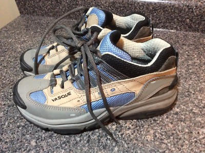 Vasque Stealth Hiking Outdoor Shoes US 6.5 M Blue & Tan EUC