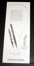 1931 OLD MAGAZINE PRINT AD, EVERSHARP SURE GRIP PENCILS, THE LEAD CAN'T SLIP!