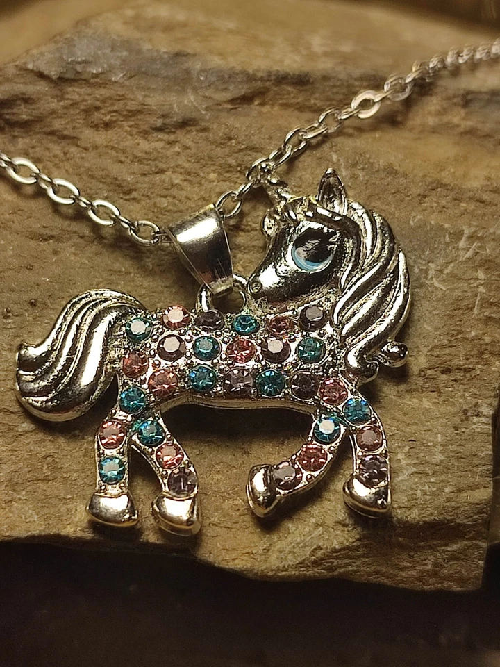 Damen Halskette in Silber Niedliches Einhorn schön & elegant Zeitlos modern - Bild 3 von 4