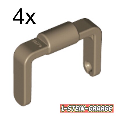 LEGO  Basics 4x Griff, Eimer, Hörner, Handel, Beige Dunkel 4626884 (95344)