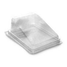 Clear Plastic Cake Slice Box Hinged Triangle Wedge Catering Picnic Display Deli