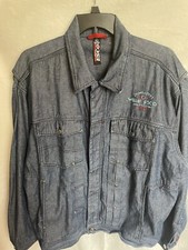 Willie Esco Denim Dungarees Jacket Men's Size XL Black Y2K Baggy Relaxed Fit