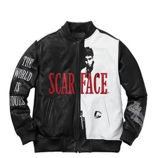Al Pacino Scarface movie Jacket Tony Montana Real lambskin Leather Jacket