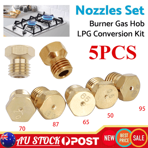 5Pcs Burner Gas Hob LPG Conversion Nozzles Kit Gas Stove Propane