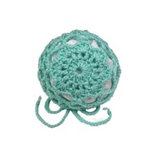 Hair Bun Cover - 70's Vintage Crocheted Flower w/Drawstring Three Colors.