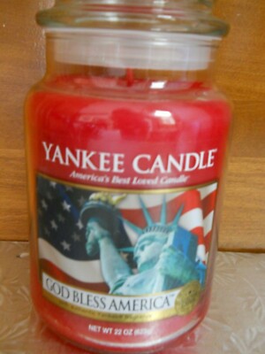 Yankee Candle God Bless America Scented Candle 623 g Classic  Yankee Candle God Bless America Collector\'s Edition Large Jar 22oz Red Candle display picture 1