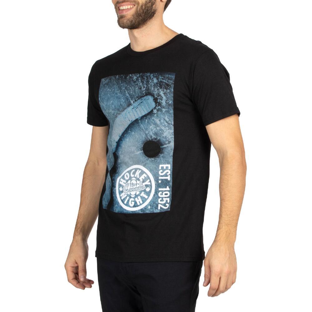 NHL CBC HNIC HOCKEY NIGHT IN CANADA 1952 Men's S M Black T
