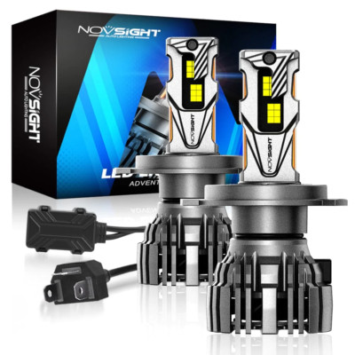 NOVSIGHT H4 LED Headlight Bulbs Kit 140W 32000LM High Low Beam Lamps 6500k 2pcs