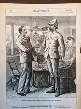 Placa de libro N8b Ephemera 1900 Sir John y el visitante