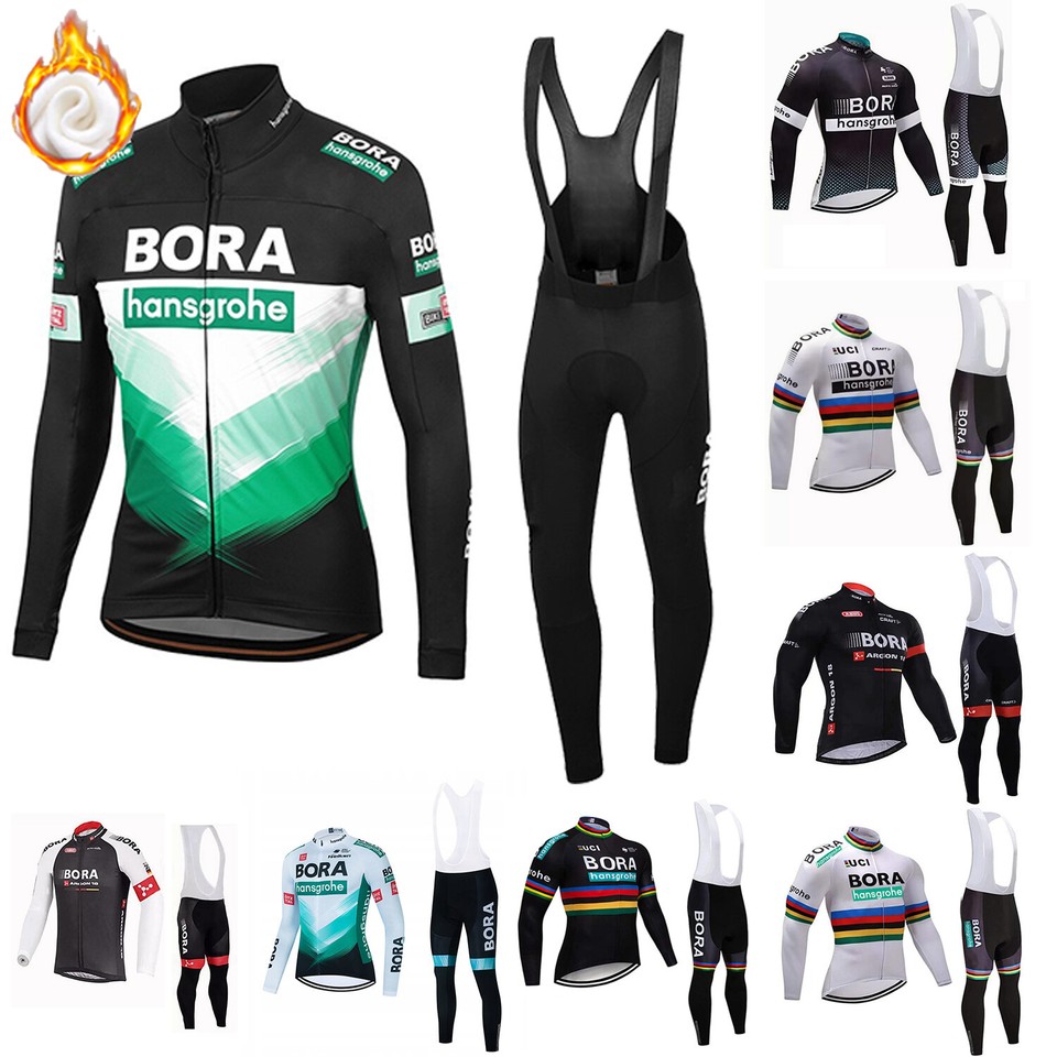 Juego de camisetas de bicicleta de lana para hombre Bora Style Team bicicleta de carreras traje transpirable MTB