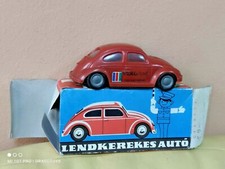 VINTAGE VOLKSWAGEN TOY CAR FRICTION LEMEZARU FOREIGN HUNGARY METAL PLASTIC  BOX