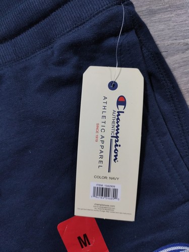 Champion Joggers Adult Medium Blue Drawstring Lounge Pant Fleece Lined Mens - Picture 3 of 8