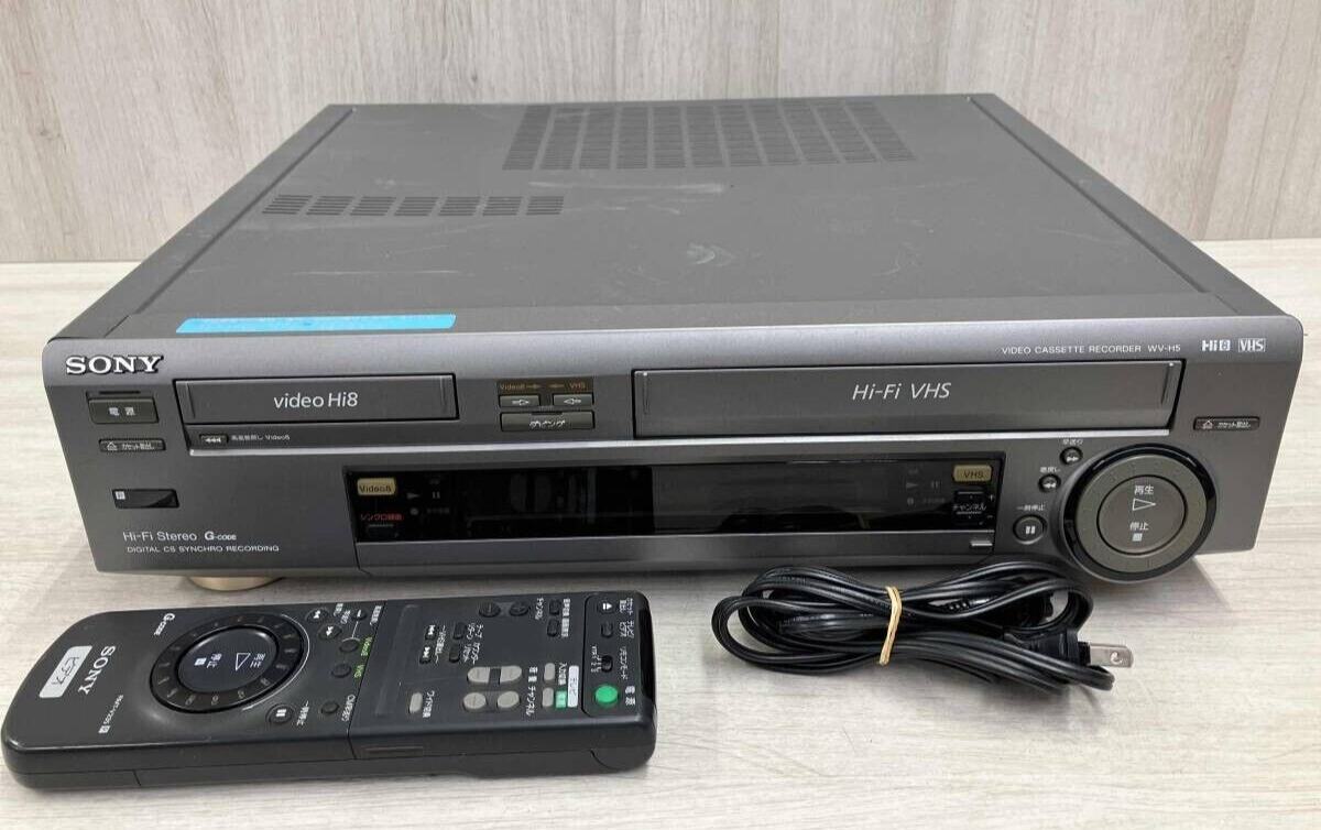 Sony WV-H5 Hi8 8mm VHS VCR Video Deck Player Video Cassette Sony WV-H5 Hi8 8mm VHS VCR Video Deck Player Video Cassette