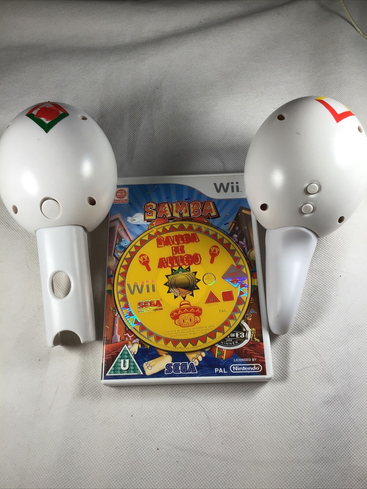 Nintendo Jeu Wii Amigo de Samba 2 Sets Paires De Maracas Sega