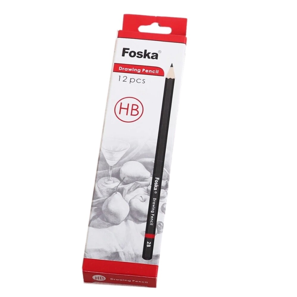 Pack of 12 Professional Quality Sketch Drawing HB Pencils - Draw Artists Art