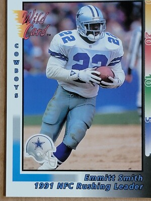 Emmitt Smith 1992 Wild Card Football Card #245 Dallas Cowboys | eBay