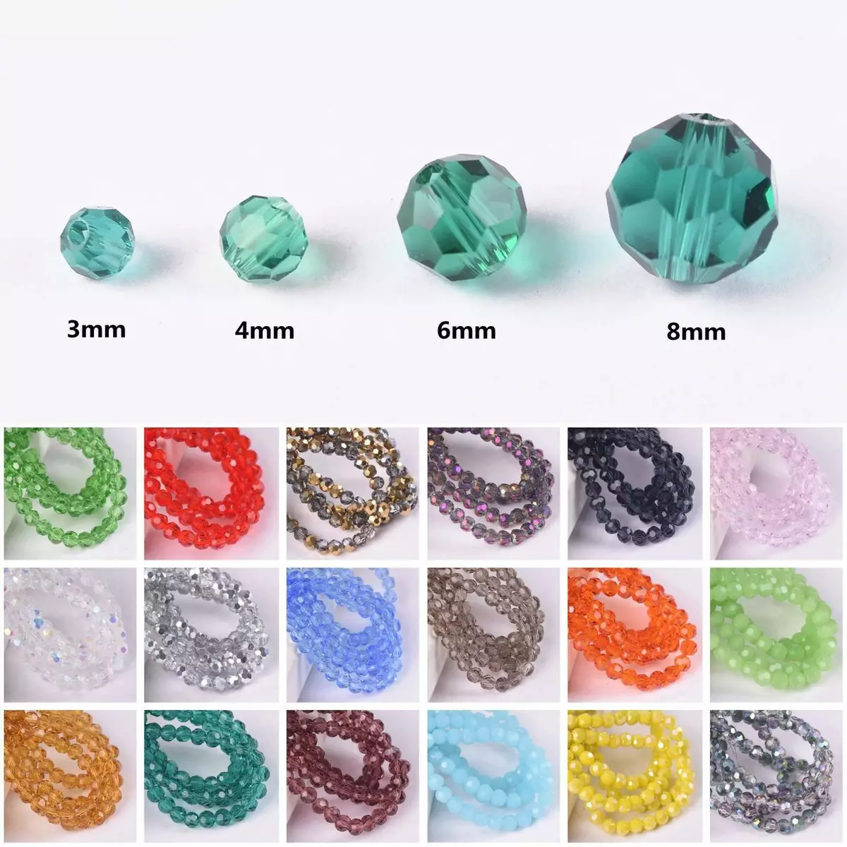 Wholesale Crystal Beads DIY Bead Curtain Earrings Hair Accessories Loose  Beads - China Glass Beads and Crystal Beads price