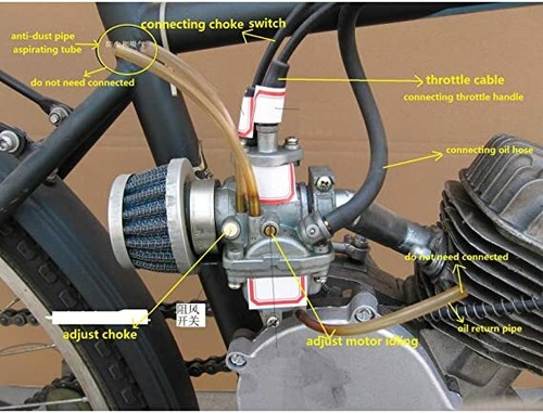Kit moteur vélo CDHPOWER carburateur haute performance - 2 temps 48cc/66cc/80cc - Photo 4/7