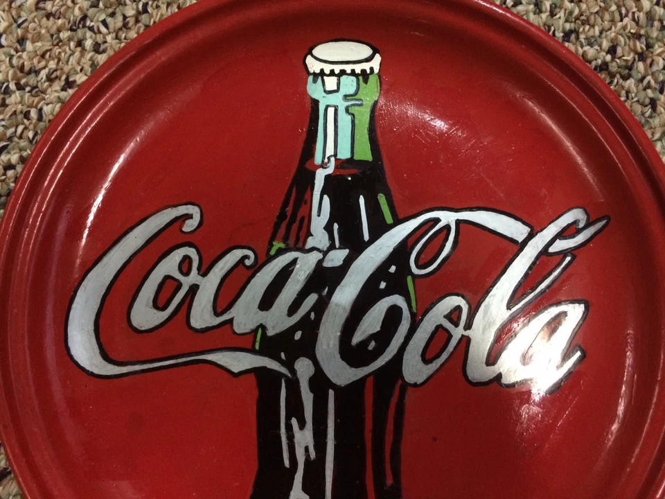 STEVE KAUFMAN "ALL" original Coca Cola painting drawing SIGNED COA Plate - Image 2 of 4