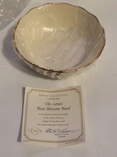 Lenox Rose Blossom Bowl Fine China w/ 24K Gold Trim