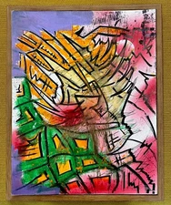 Modern Abstract Painting Graffiti Art Cubism Anime Cartoon Original Psychedelic