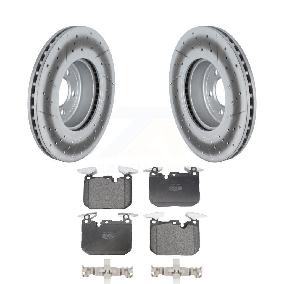 Coat Brake Rotors Semi-Metallic Pad Front Kit For BMW 330i xDrive 335i ...