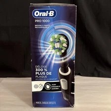 Oral-B Pro Crossaction 1000 Rechargeable Electric Toothbrush, Black, Damaged Box