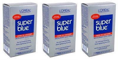 BL Loreal Super Blue Creme Oil Lightener 1 Application X 3 Packs