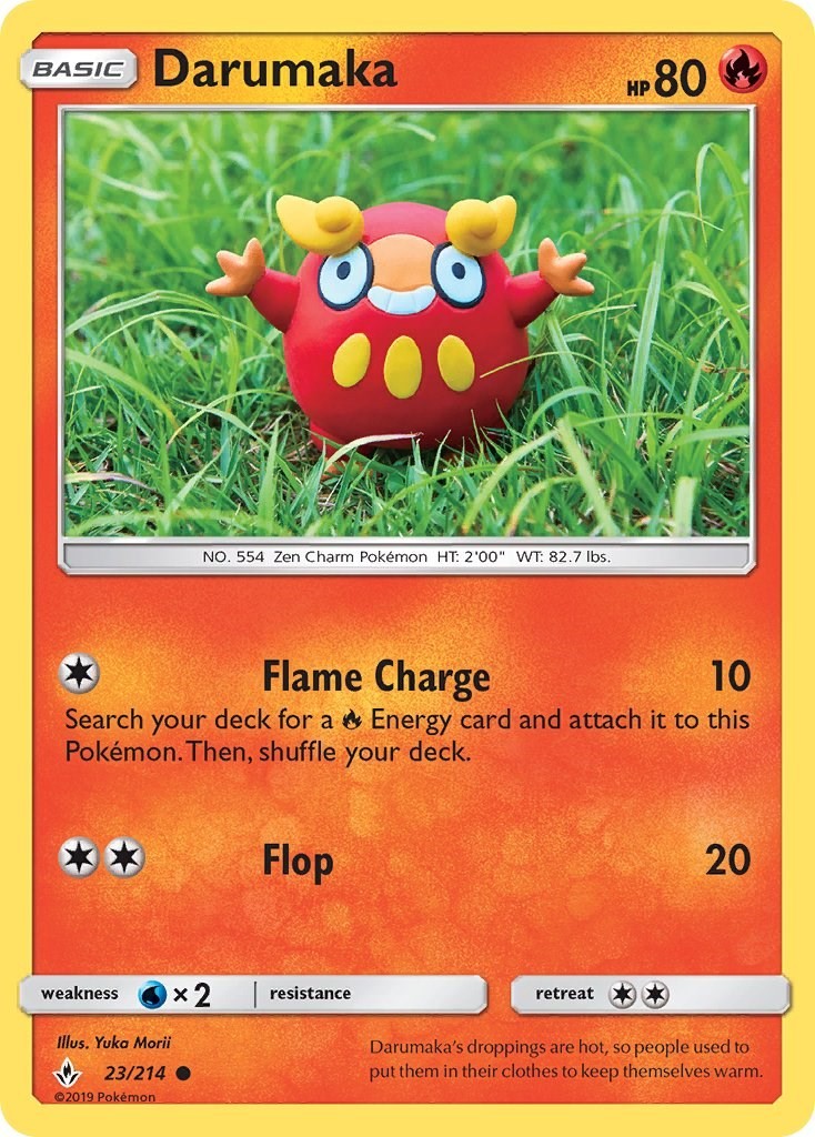 Darumaka 23/214 Non Holo SM - Unbroken Bonds Yuka Morii Pokémon Card