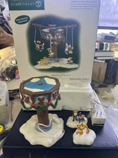 Department 56 56866 Swinging Disney Fab Five Base Power & 2 Figures Only + Box