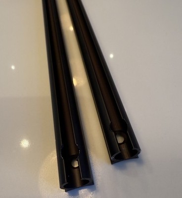 Awning Rail, MATT BLACK universal Caravan, Campervan, 1.2 Metre X2 = 2.4m Total