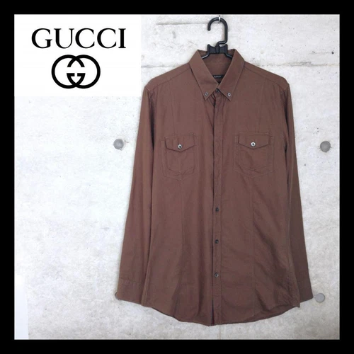 GUCCI Oldci Gucciia Camici Manic Lunga Abitoia Camic Lineay Sherrye M S omo Uomoio