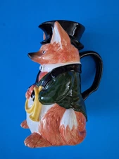 VTG 1984  Fritz & Floyd Fox Sir Algeron Reynard Fox Hunting Pitcher  9.5" EUC!
