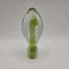 Blenko Glass Air Twist Stopper Green 6” for 6741 Or 6953 Decanters