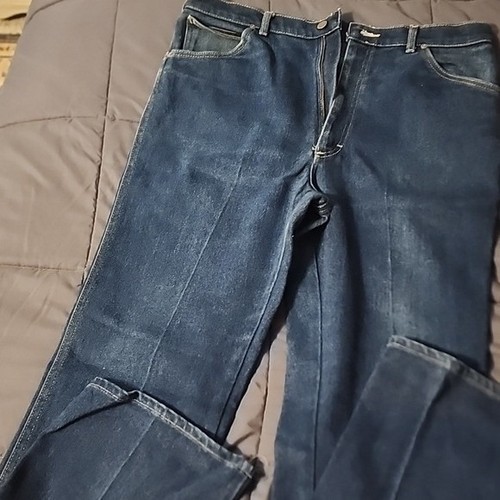 Vtg 1980s  Lee Riders Jeans Made in USA Men's 38x34 Dark Wash Regular Straight