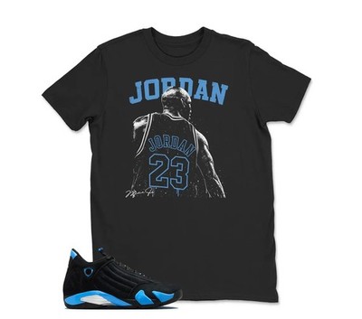Shirt To Match jd 14 Black/University Blue, Retro AIr BLACK/WHITE