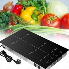 Glaskeramik Kochfeld 2 Zonen Platten Kochplatte 52 cm kochfeld Autark Kochplatte