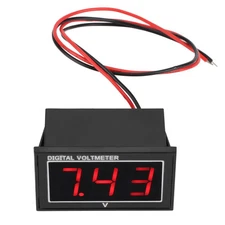IP67 2.5-30V Digital LED Display Waterproof Voltage Meter Voltmeter Mini Car