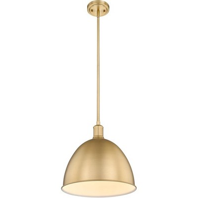 Z-Lite 4500P12-CB Sawyer 1 Light 12.5 inch Classic Brass Pendant Ceiling Light