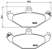Bremsbelagsatz Scheibenbremse Prime Brembo P 68 017 FüR Renault Chrysler Lotus 1